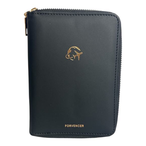 Forvencer Handbags - Passport Travel Wallet RFID Zip Organizer Black Faux Leather by Forvencer NWOT